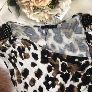 3/$25 NWT  SEVEN7 ANIMAL PRINT SMALL DRESS STUDS